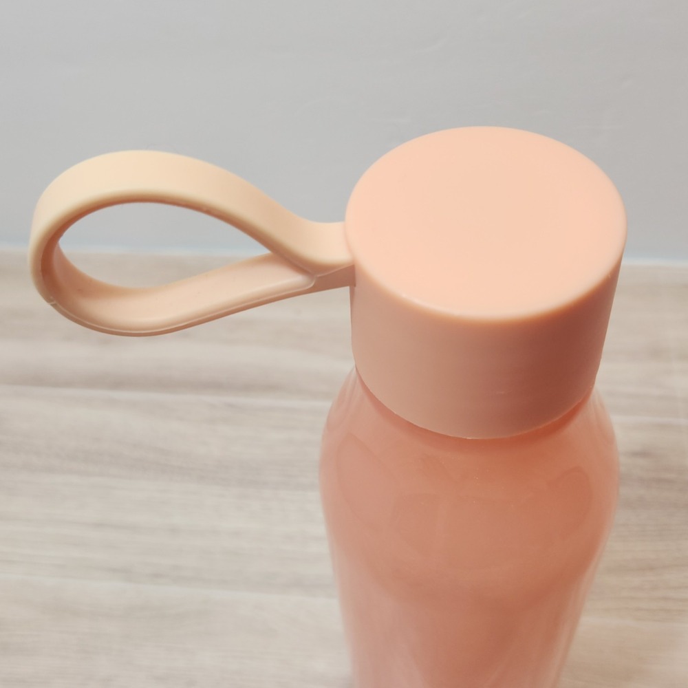 Starbucks Water Bottle Summer Peach Solid Bottle Rubber Loop 24oz Tea Ice Coffee - Picture 5 of 9